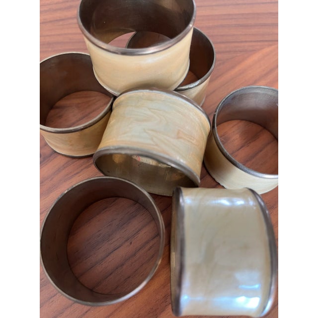 Pearly and brass base perfect for a summer table set