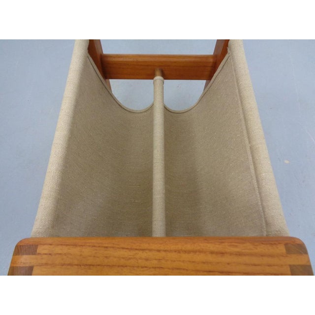 Danish Solid Teak Magazine Rack, 1960s For Sale - Image 11 of 17