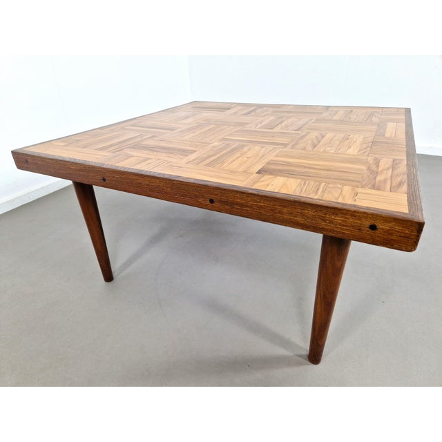 Wood Mid-Century Parquet Coffee Table, 1960s For Sale - Image 7 of 11