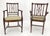 Mid 20th Century Pair of Very Fine Carved Mahogany Open Arm Faux Bamboo Arrows Armchairs MINT For Sale - Image 5 of 16
