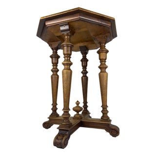 Vintage Wooden Side Table, Italy, 1950s For Sale