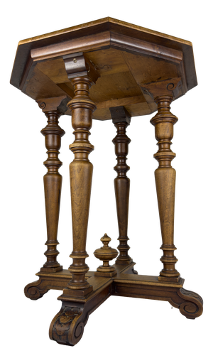 Vintage Wooden Side Table, Italy, 1950s
