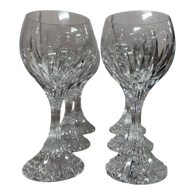 Vintage Baccarat "Masséna" Crystal Wine Glasses - et of 6 For Sale