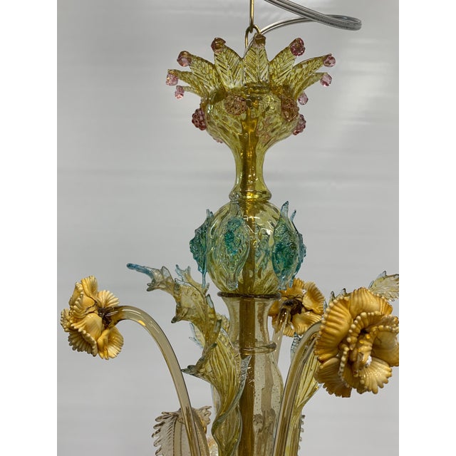 Vintage Murano Chandelier attributed to Galliano Ferro, Italy, 1940s For Sale - Image 8 of 8