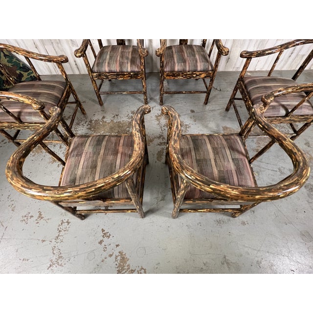 1980s Enrique Garcel Tessellated Horn Dining Chairs - Set of 6 For Sale - Image 9 of 12