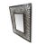 Vintage iron weave mirror featuring an intricately hand-forged lattice that radiates outward from a riveted inner frame....