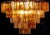 Large Modern Gold Amber Color Murano Glass Chandelier or Flush Mount, 1970 For Sale - Image 4 of 13