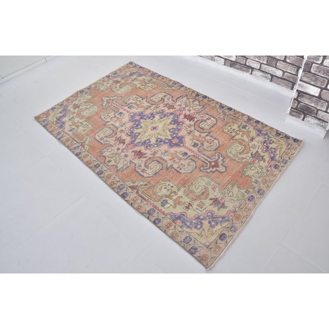 Antique Vintage Kurdish Area Carpet For Sale - Image 4 of 10