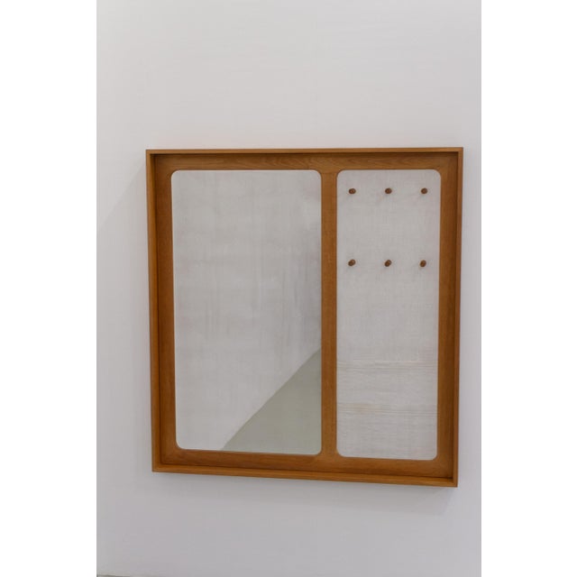 Danish Oak Mirror Wardrobe Model 600 by Aksel Kjersgaard, 1960s. Scandinavian Mid-Century Modern mirrored wardrobe with...