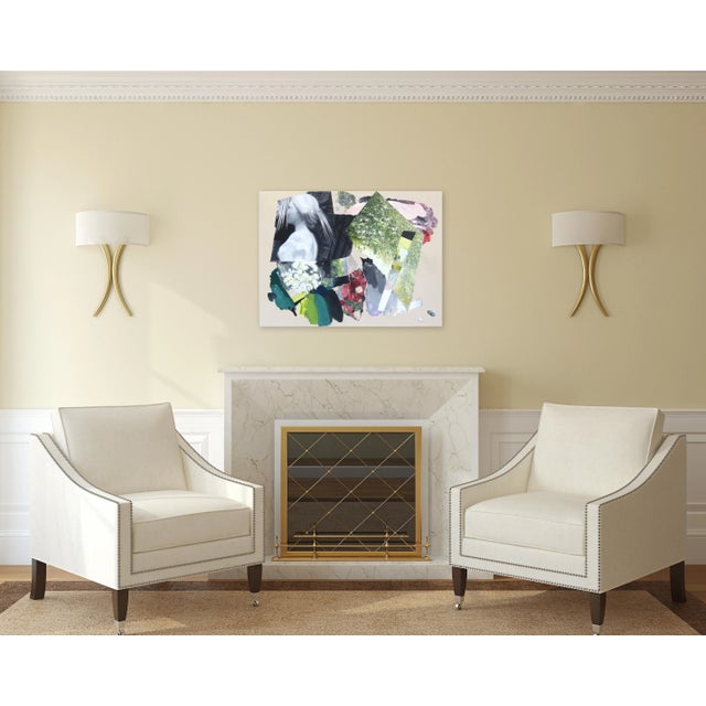 Green Abstract "Artist Palette/ Statue" Original Artwork by Brandon Neher For Sale - Image 8 of 10