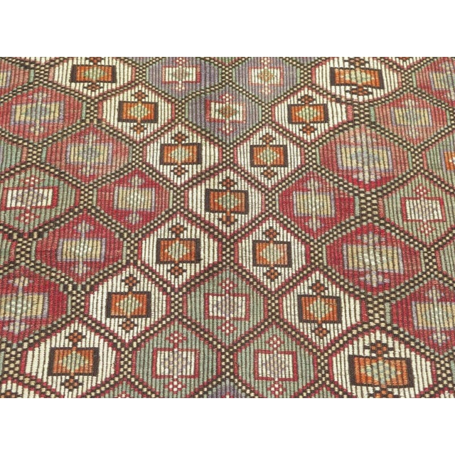 1960s 1960s Nomadic Turkish Kilim - 54"x113" For Sale - Image 5 of 12