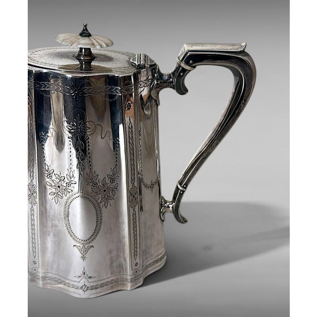 Mid 19th Century Mid 19th Century Martin Hall & Co. English Silver-Plated Tea and Coffee Service For Sale - Image 5 of 18