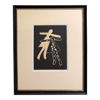 Late 20th Century "Dopum", L. Scyolder, Original Artist Proof Print, Signed, Titled, and Marked “a.p.”, Custom Framed For Sale