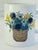 Contemporary Nantucket Basket Floral Design by Artists Greg & Judi Hill Tea or Coffee Mugs S/4, They are in Excellent...