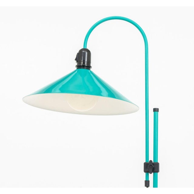 Modern Modern Green Enameled Adjustable Floor Lamp For Sale - Image 3 of 8
