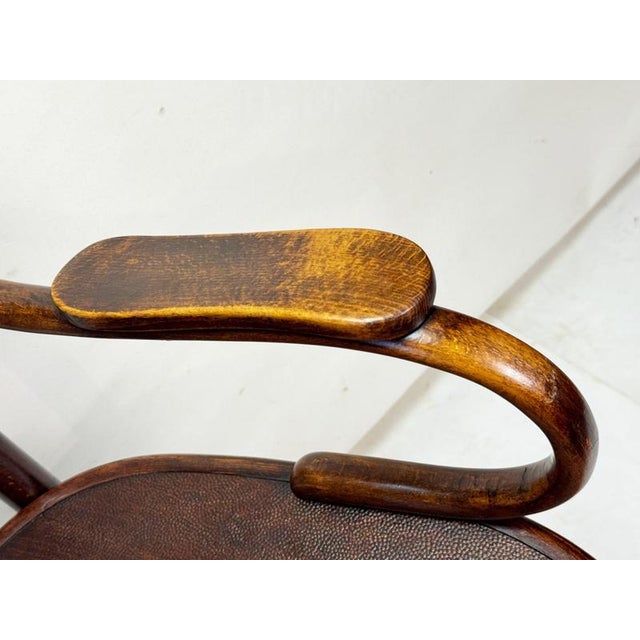 Beech Armchair from Fischel, 1900s For Sale - Image 6 of 11