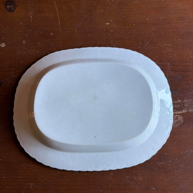 Antique Pearlware Blue Feather Edge Platter, English, Early 19th Century For Sale - Image 16 of 18
