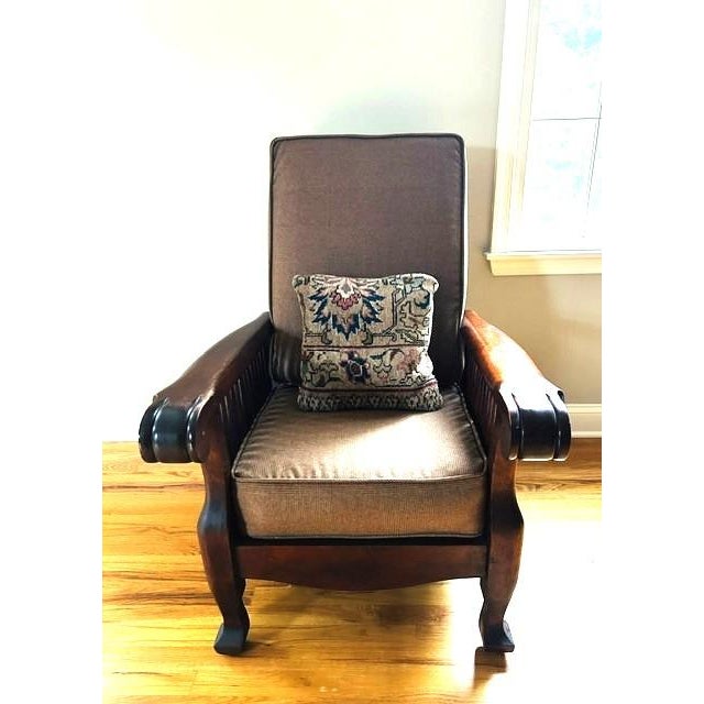 Antique Mahogany Reclining Morris Style Armchair For Sale - Image 14 of 17