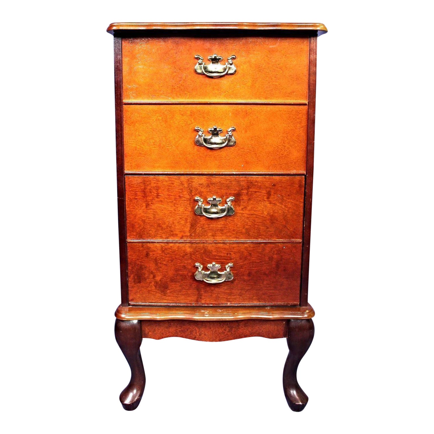 Queen Anne Style Filing Nightstand Chest of Drawers Chairish