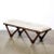 Itialian Mid Century Modern Sculptural Graphic Walnut & Taupe Velvet Bench For Sale - Image 4 of 9