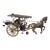 Antique Djokja Indonesian Silver Carriage With Horse For Sale
