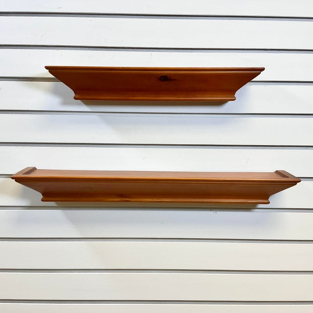 Contemporary 1990s Vintager Contemporary Rustic Maple Shelves - Set of 2 For Sale - Image 3 of 11