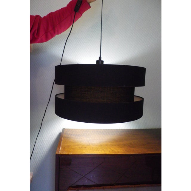 Large Black Hallway Pendant Light, 1990s For Sale - Image 3 of 13