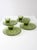 This vintage 1970s Indiana Glass Sunburst glassware set features 4 snack plates and matching cups in avocado green. The...