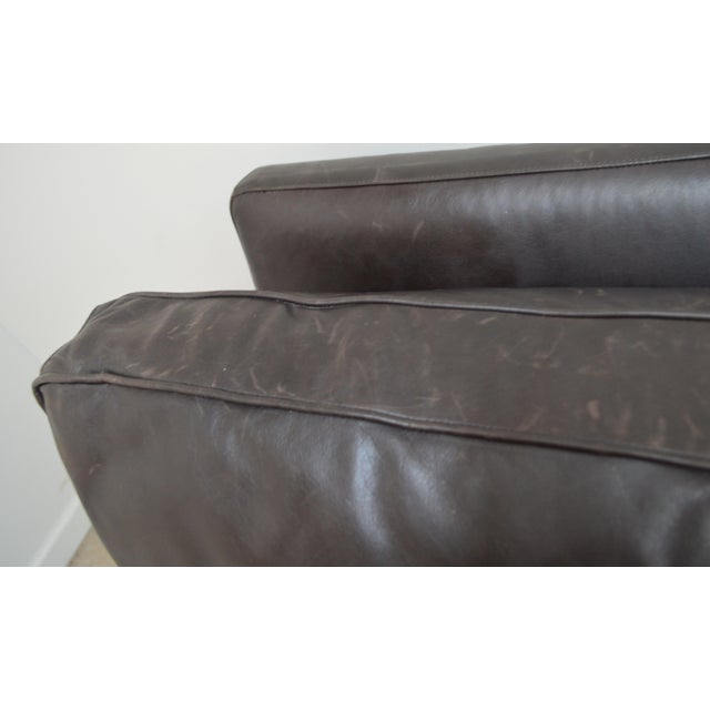 Animal Skin Baker Leather Sofa For Sale - Image 7 of 18