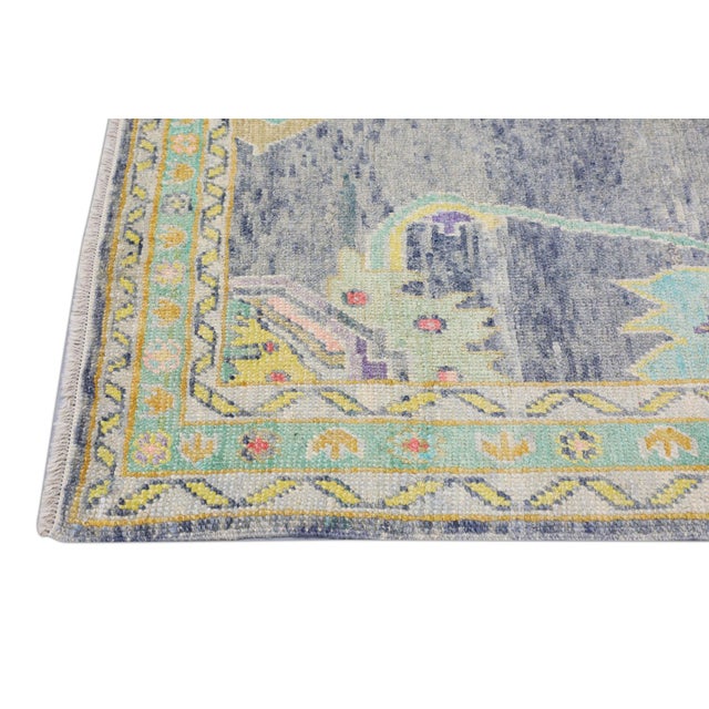 Oriental Hand Knotted Rug Turkish Oushak 5'7" x 6'11" For Sale In Houston - Image 6 of 9