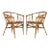 Adriana Rattan Accent Chair - Honey Brown Wash, Set of 2 For Sale