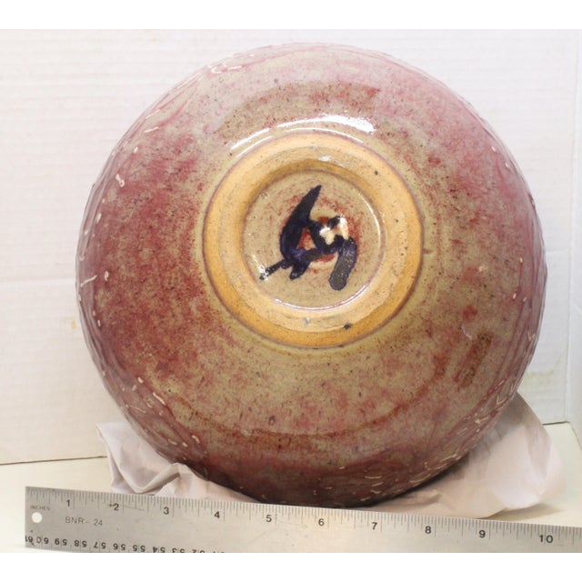 Japanese Tsubo California Otis School-Style Sgraffito Studio Pottery Seed Pot For Sale - Image 10 of 18