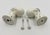 1990s Emilia Castillo "The Couple" Bisque Porcelain Salt Cellars & Sterling Spoons Set - 4 pcs For Sale - Image 12 of 18