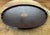 Wood Early Twentieth Century Solid Wood Oval Edwardian Tray With Brass Handles and Inlaid Center Motif For Sale - Image 7 of 7