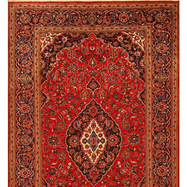 Hand-Knotted Middle Eastern Wool Rug For Sale - Image 3 of 11