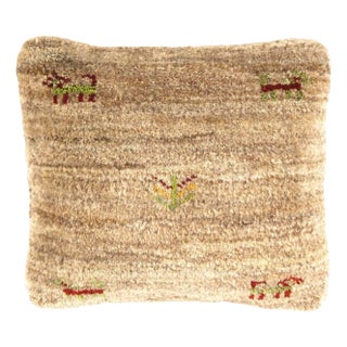 Pasargad DC Fine Hand Knotted Persian Gabbeh Pillow For Sale