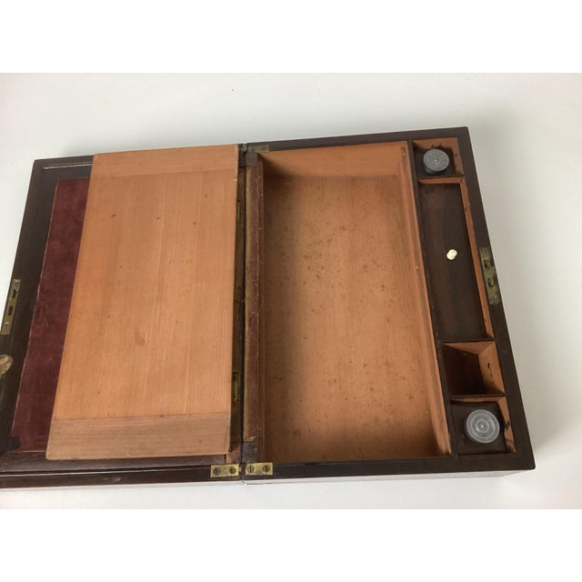 Antique 19th C Georgian Mahogany Writing Box on Stand For Sale - Image 13 of 13