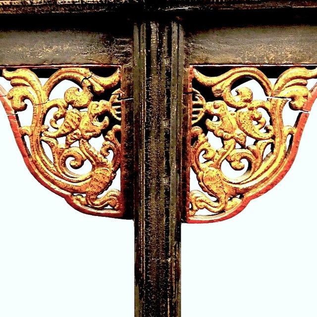 19th Century Antique Chinese Altar Table - Over Eight Feet Long For Sale - Image 5 of 12