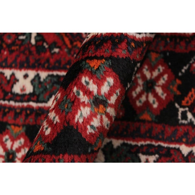 Anitque Red Handknotted Wool Rug 6.5x9.7 For Sale - Image 4 of 9