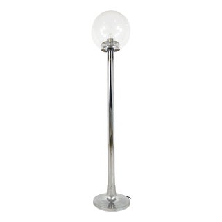 Vintage Chrome and Glass Floor Lamp, 1970s For Sale