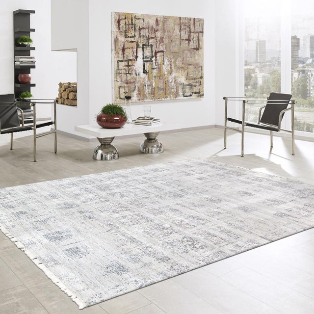 Modern Modern Silver Area Rug- 8'11" X 12' 1" For Sale - Image 3 of 3