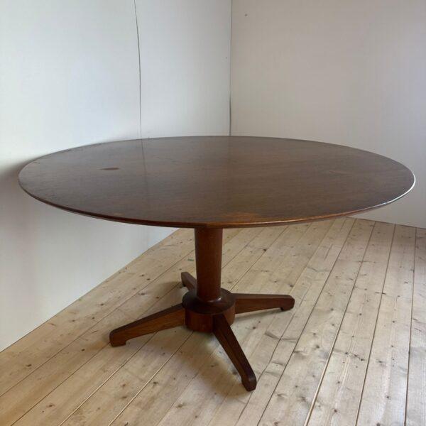 Vintage Danish Round Teak Dining Table, 1960s For Sale - Image 6 of 6