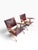 Vintage Stitched Leather Chairs by Jacques Adnet, 1950s, Set of 2 For Sale - Image 6 of 10