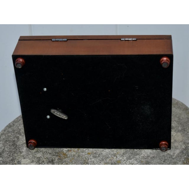 Vintage Mahogany Musical Jewelry Box /Velvet Interior For Sale - Image 12 of 12