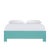 Wood Liam Platform Bed Queen - Turquoise For Sale - Image 7 of 12