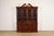 A beautiful Georgian or Chippendale style lighted breakfront bookcase cabinet or dining cabinet By Ethan Allen USA, Late...