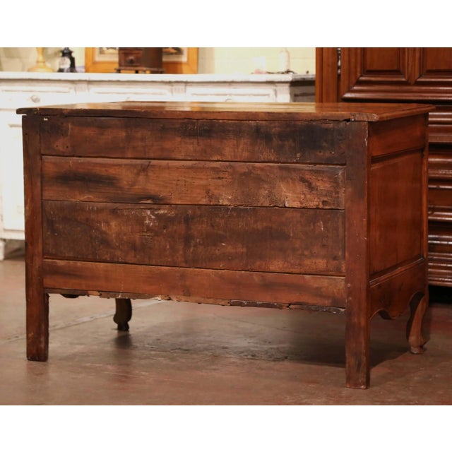 18th Century French Louis XV Cherry Commode Sauteuse With Bronze Mounts For Sale - Image 10 of 11