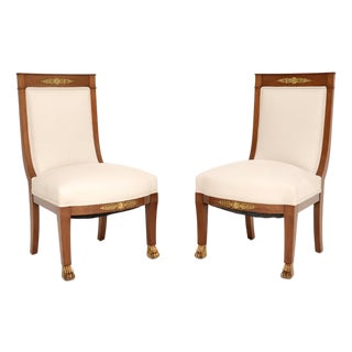 Antique Neo-Classical Swedish Side Chairs, 1890s, Set of 2 For Sale