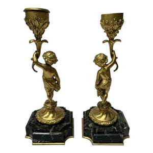 Small Louis XVI Figural Candelabras a Pair