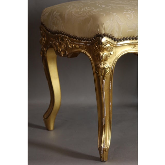 Wood Golden Wooden Stool For Sale - Image 7 of 10